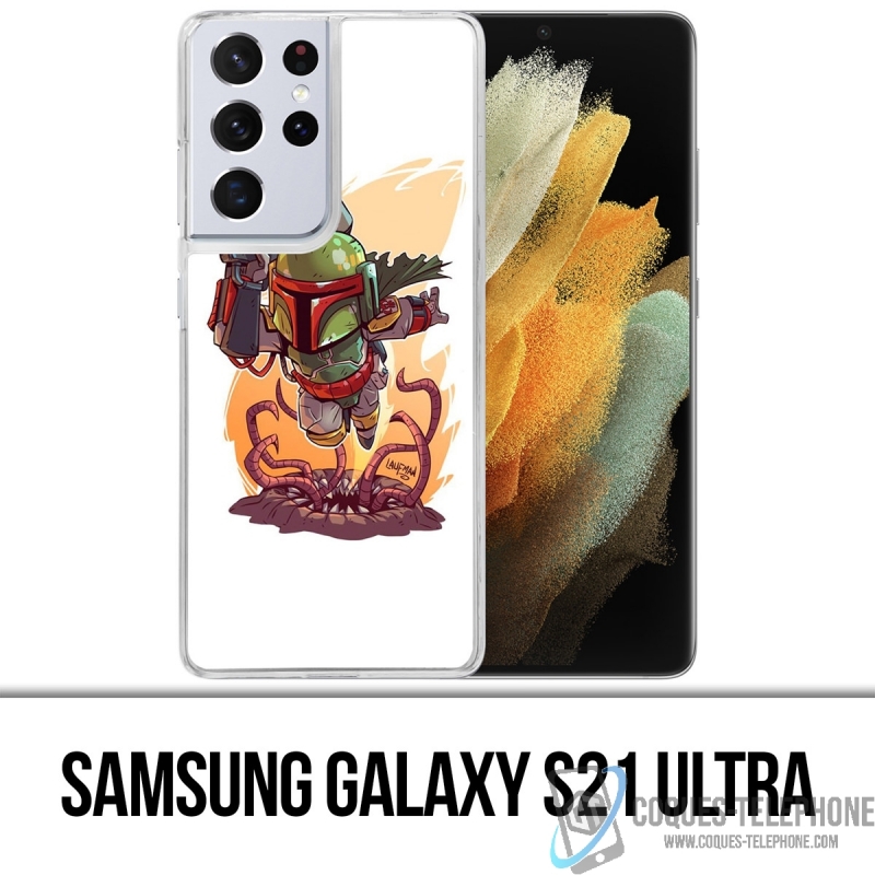 Samsung Galaxy S21 Ultra case - Star Wars Boba Fett Cartoon