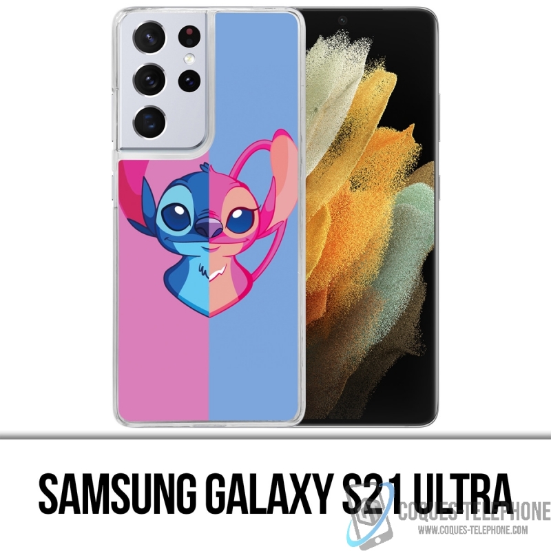 Samsung Galaxy S21 Ultra Case - Stitch Angel Heart Split