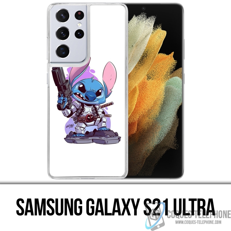 Custodia per Samsung Galaxy S21 Ultra - Stitch Deadpool