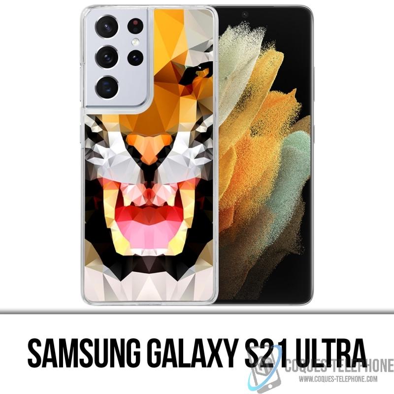 Custodia per Samsung Galaxy S21 Ultra - Geometric Tiger