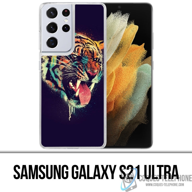 Funda Samsung Galaxy S21 Ultra - Paint Tiger