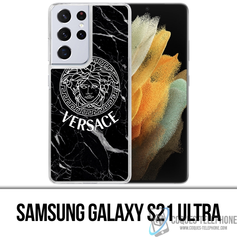 Funda Samsung Galaxy S21 Ultra - Versace Black Marble