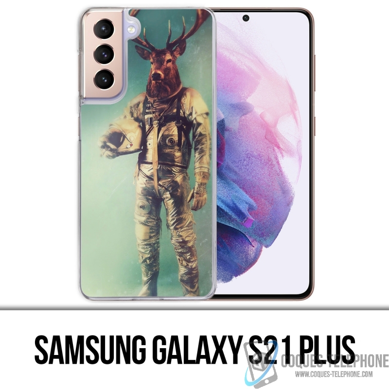 Coque Samsung Galaxy S21 Plus - Animal Astronaute Cerf