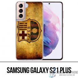 Custodia per Samsung Galaxy S21 Plus - Pallone da calcio vintage Barcellona
