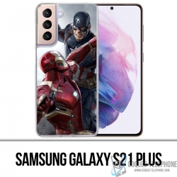 Samsung Galaxy S21 Plus Case - Captain America gegen Iron Man Avengers