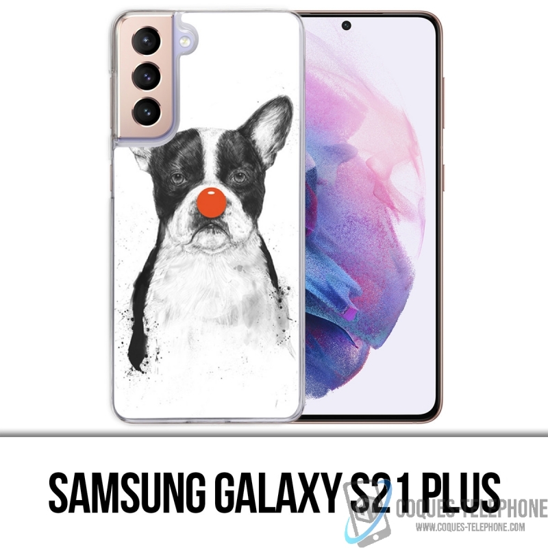 Samsung Galaxy S21 Plus case - Clown Bulldog Dog