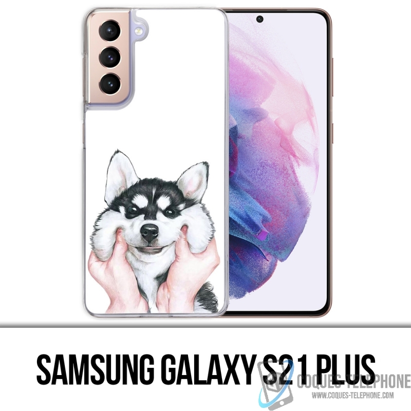 Custodia per Samsung Galaxy S21 Plus - Husky Cheek Dog