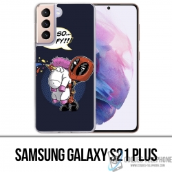 Coque Samsung Galaxy S21 Plus - Deadpool Fluffy Licorne
