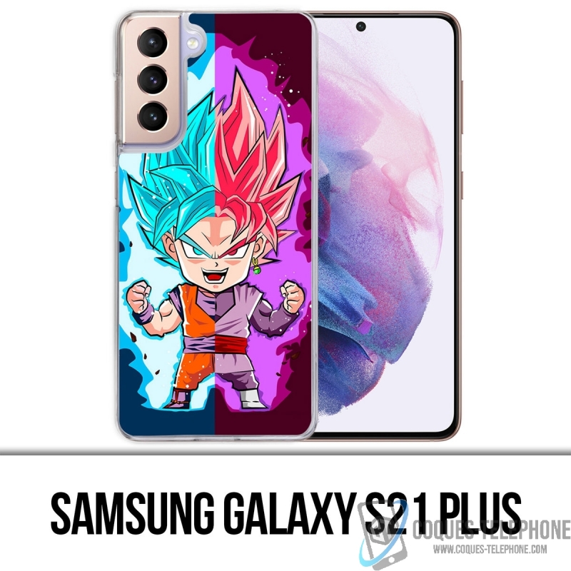 Coque Samsung Galaxy S21 Plus - Dragon Ball Black Goku Cartoon