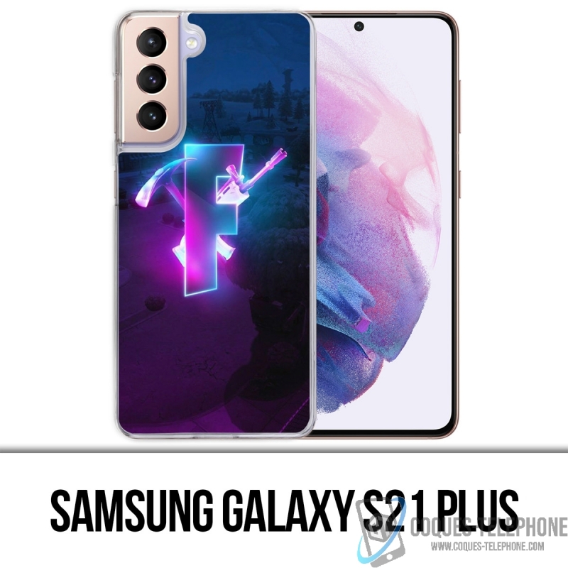 Custodia per Samsung Galaxy S21 Plus - Logo Fortnite Glow