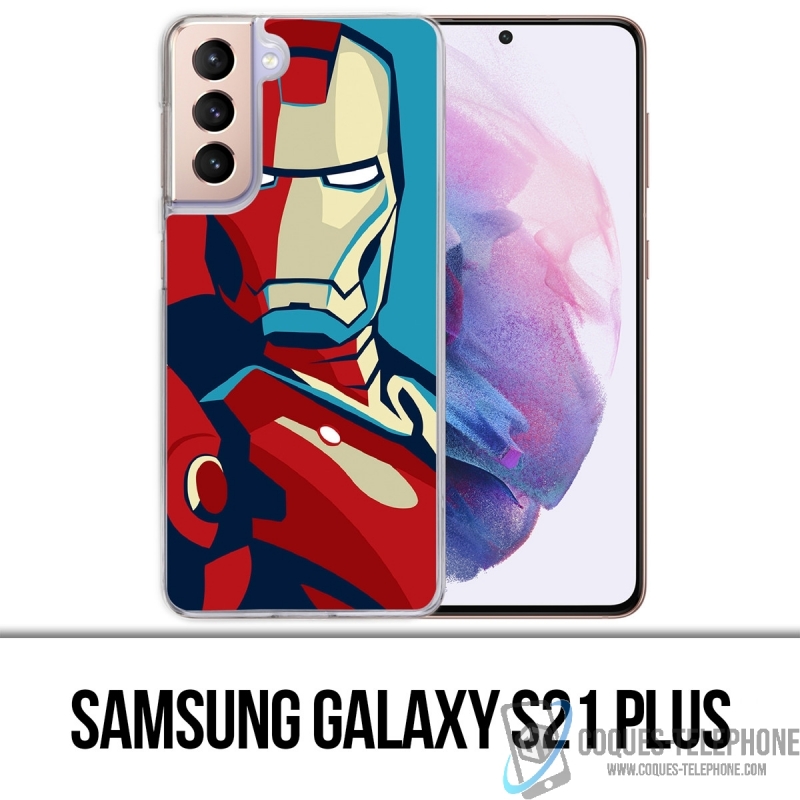 Coque Samsung Galaxy S21 Plus - Iron Man Design Affiche