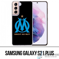 Coque Samsung Galaxy S21 Plus - Logo Om Marseille Noir