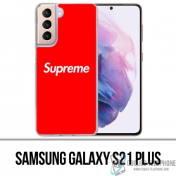 blauwe vinvis piano Stijgen Case for Samsung Galaxy S21 Plus - Supreme Logo