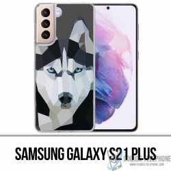 Coque Samsung Galaxy S21 Plus - Loup Husky Origami
