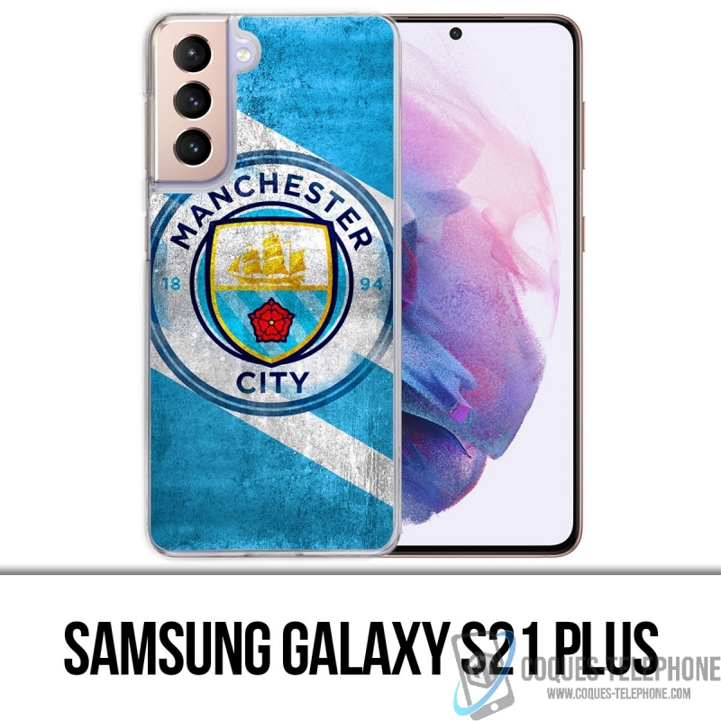 Coque Samsung Galaxy S21 Plus - Manchester Football Grunge