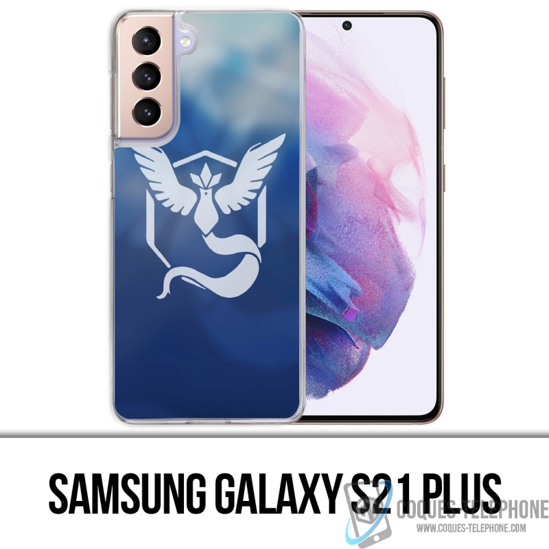 Coque Samsung Galaxy S21 Plus - Pokémon Go Team Bleue Grunge