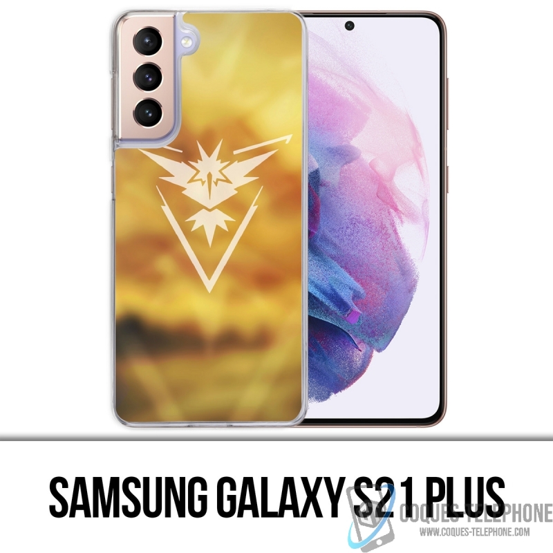 Coque Samsung Galaxy S21 Plus - Pokémon Go Team Jaune Grunge