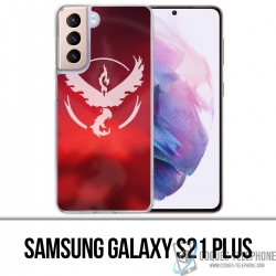 Coque Samsung Galaxy S21 Plus - Pokémon Go Team Rouge Grunge