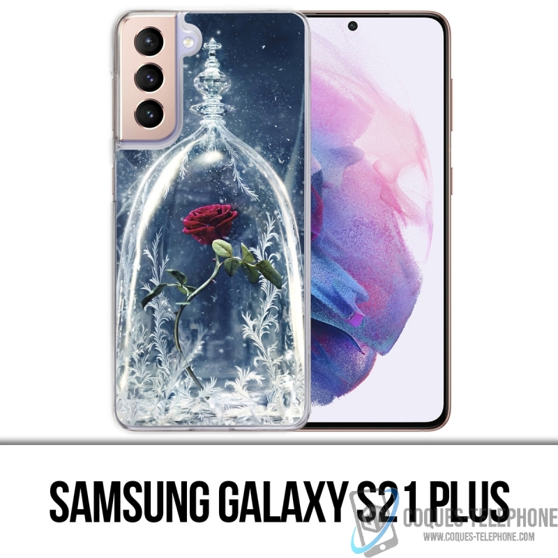 Custodia per Samsung Galaxy S21 Plus - La Bella e la Bestia Rosa