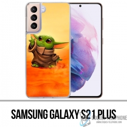 Custodia per Samsung Galaxy S21 Plus - Star Wars Baby Yoda Fanart