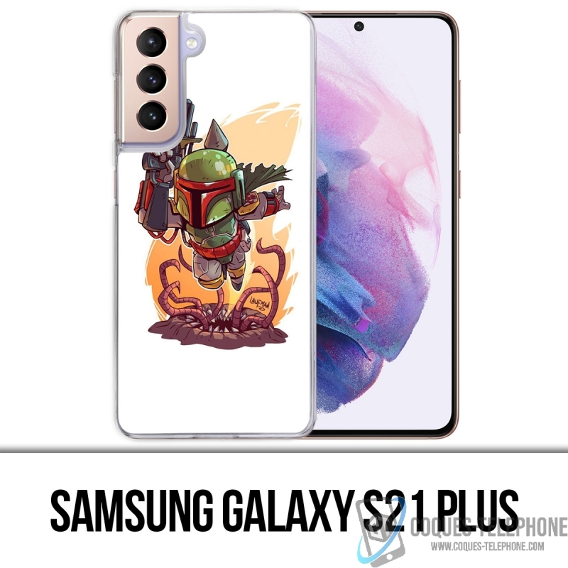 Coque Samsung Galaxy S21 Plus - Star Wars Boba Fett Cartoon