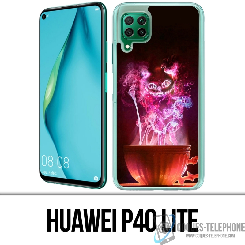 Custodia per Huawei P40 Lite - Gatto Tazza Alice nel Paese delle Meraviglie