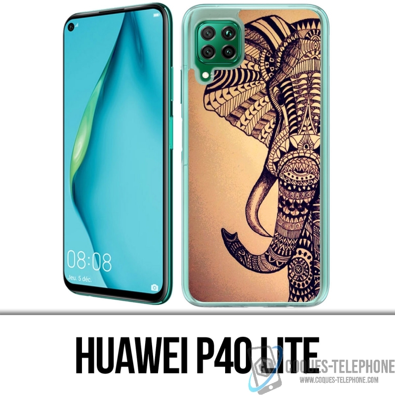 Coque Huawei P40 Lite - Éléphant Aztèque Vintage