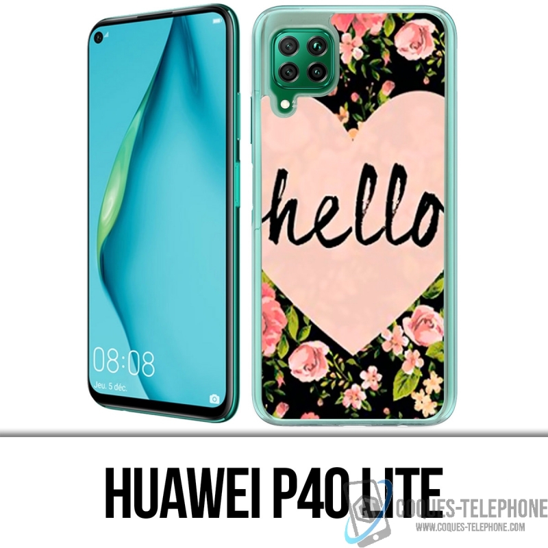 Coque Huawei P40 Lite - Hello Coeur Rose