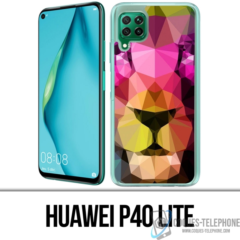 Custodia per Huawei P40 Lite - Leone geometrico