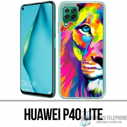 Huawei P40 Lite Case - Mehrfarbiger Löwe