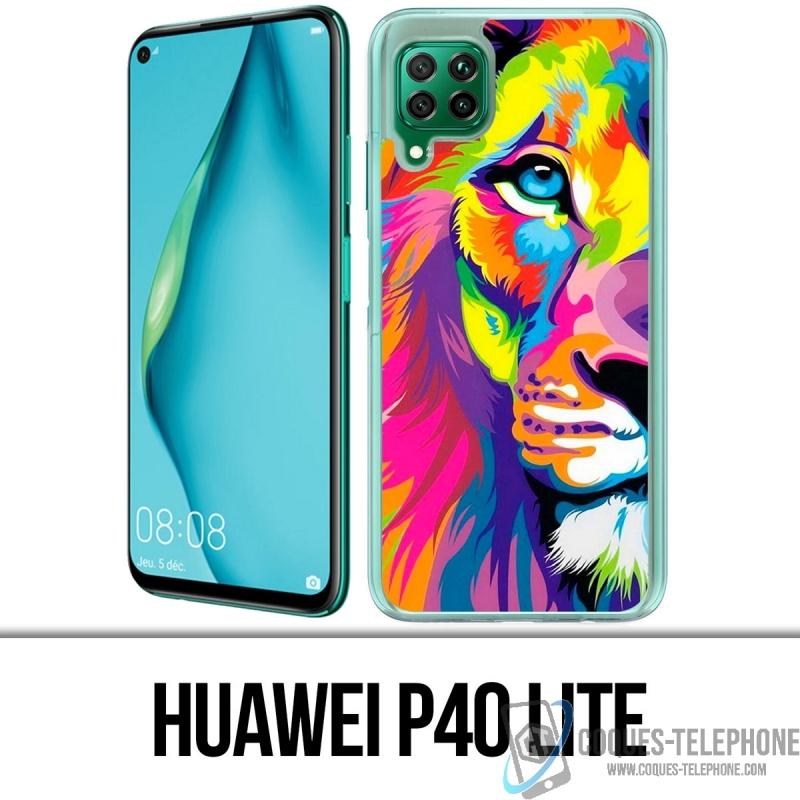 Custodia per Huawei P40 Lite - Leone multicolore