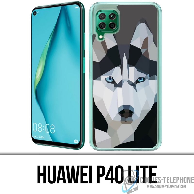 Custodia per Huawei P40 Lite - Wolf Husky Origami