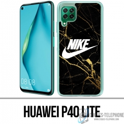 Custodia per Huawei P40 Lite - Logo Nike in marmo color oro