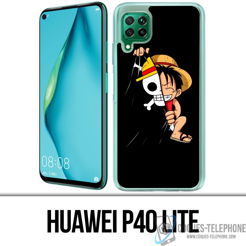 Coque Huawei P40 Lite - One Piece Baby Luffy Drapeau