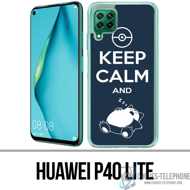 Coque Huawei P40 Lite - Pokémon Ronflex Keep Calm