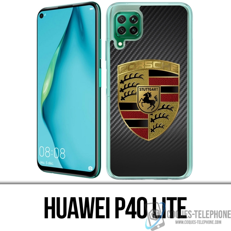 Carcasa Huawei P40 Lite - Logotipo Porsche Carbon