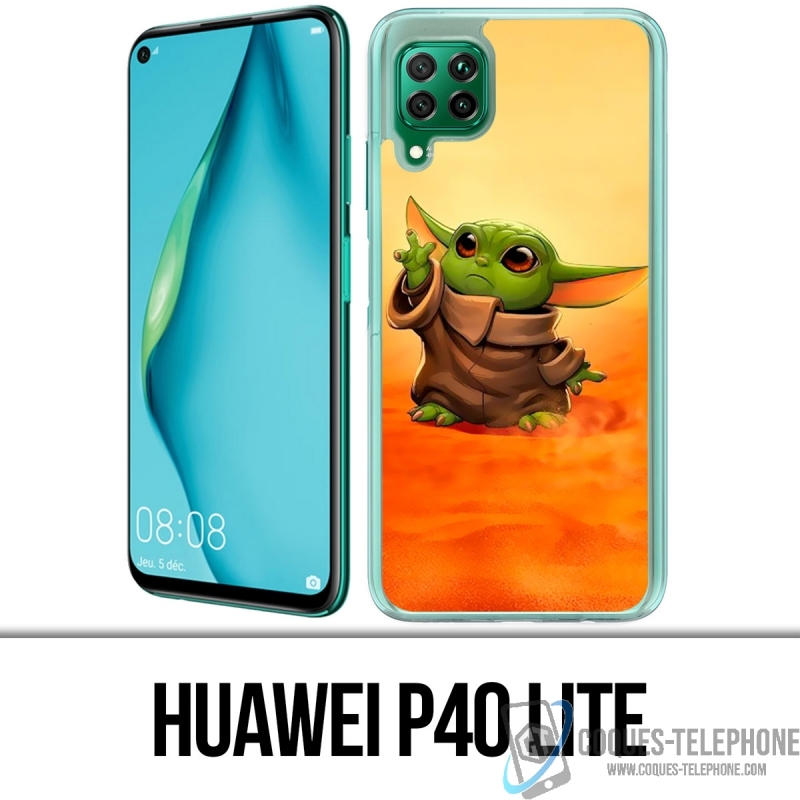 Custodia per Huawei P40 Lite - Star Wars Baby Yoda Fanart
