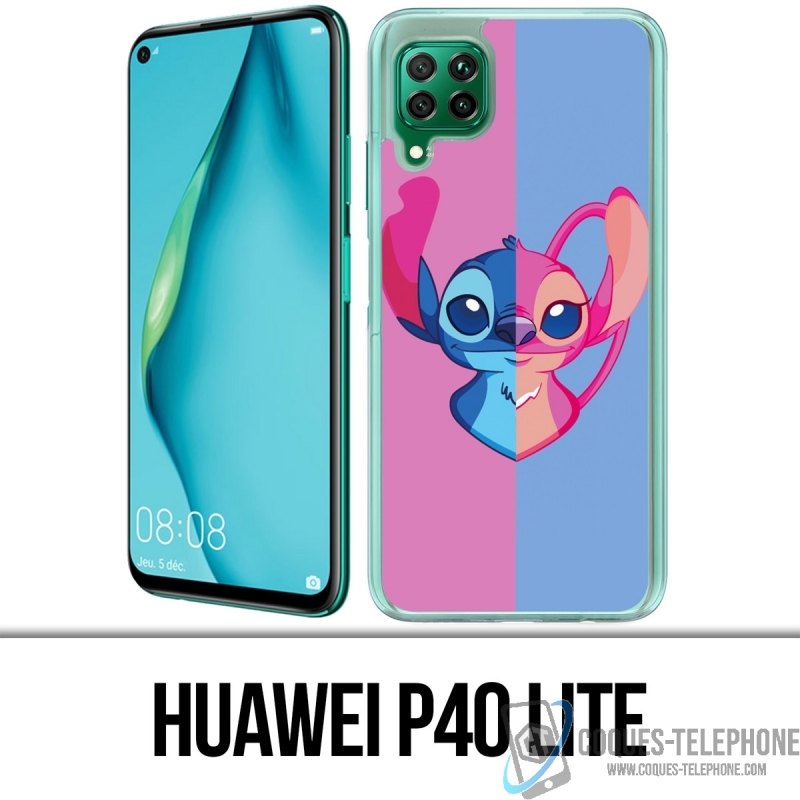 Coque Huawei P40 Lite - Stitch Angel Coeur Split