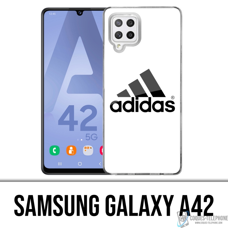 Custodia per Samsung Galaxy A42 - Logo Adidas bianco