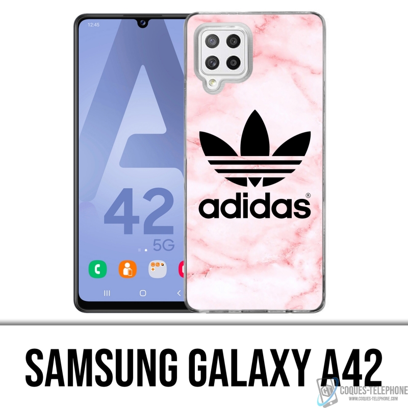 Custodia per Samsung Galaxy A42 - Adidas marmo rosa