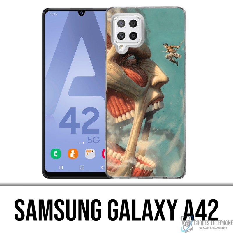 Samsung Galaxy A42 Case - Angriff auf Titan Art