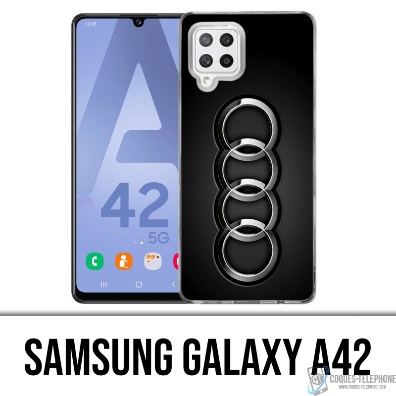 Coque Samsung Galaxy A42 - Audi Logo Métal