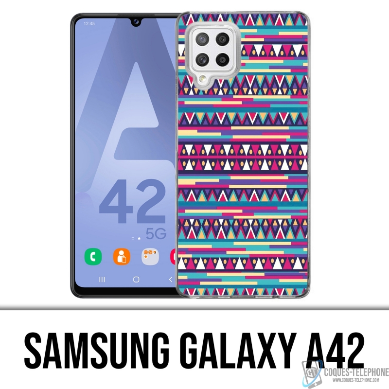 Samsung Galaxy A42 Case - Pink Aztec