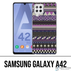 Samsung Galaxy A42 Case - Lila Azteken