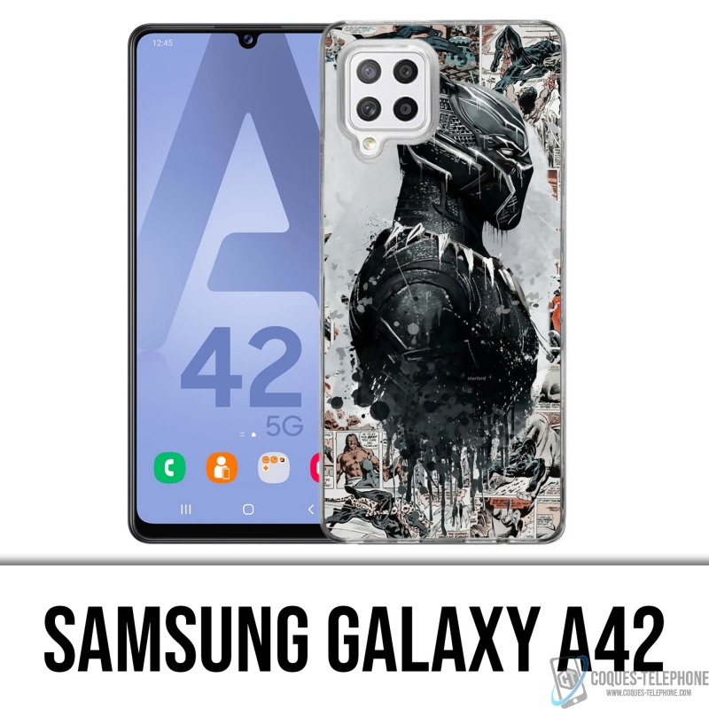 Custodia per Samsung Galaxy A42 - Black Panther Comics Splash