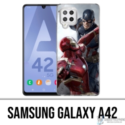 Samsung Galaxy A42 Case - Captain America Vs Iron Man Avengers