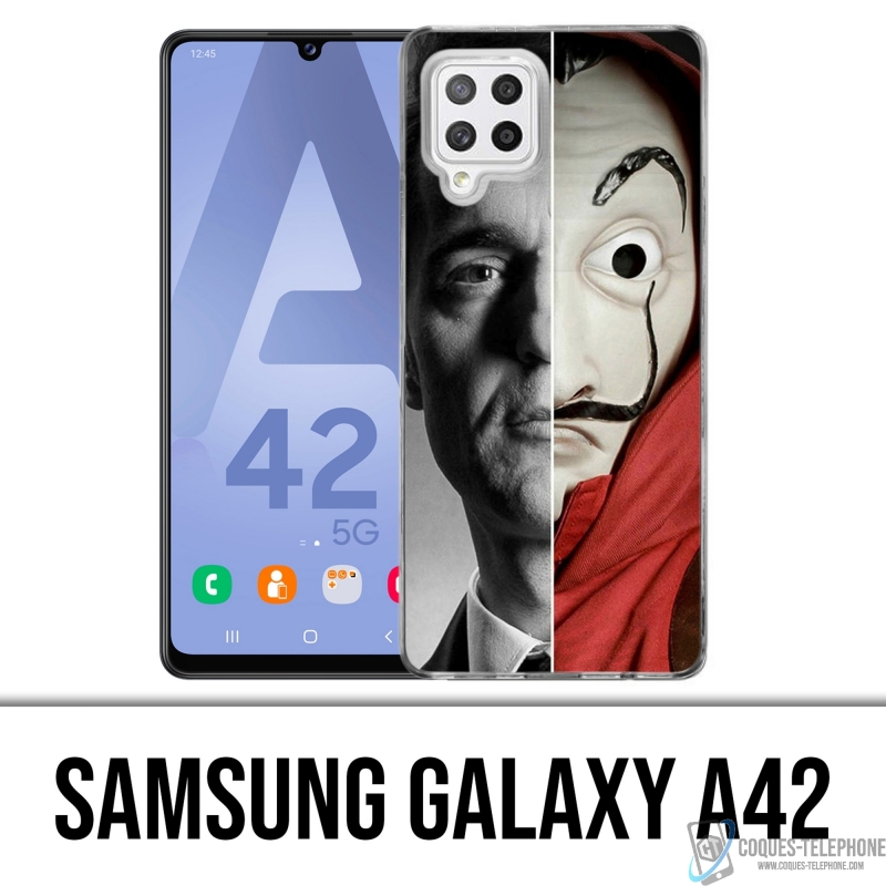Custodia per Samsung Galaxy A42 - Casa De Papel Berlin Mask Split