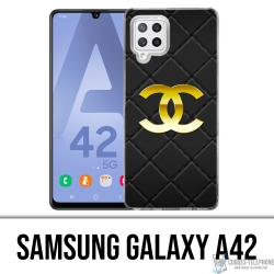 Custodia per Samsung Galaxy A42 - Pelle con logo Chanel