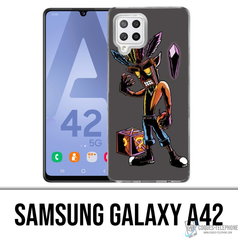Custodia per Samsung Galaxy A42 - Maschera Crash Bandicoot