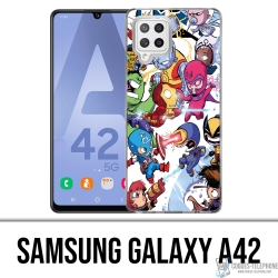 Custodia per Samsung Galaxy A42 - Simpatici eroi Marvel